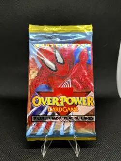 1995 Lot Of 4 Packs of Marvel Overpower Card Game Booster Packs - Factory Sealed - Image 5