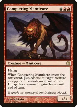 Conquering Manticore [Duel Decks: Heroes vs. Monsters] Lightly Played - Image 1
