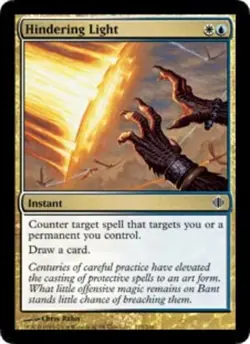 1x Hindering Light - Foil Moderate Play, English Shards of Alara MTG Magic - Image 1