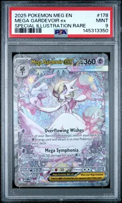2025 POKEMON MEG EN-MEGA EVOLUTION #178 MEGA GARDEVOIR EX PSA 9 - Image 1
