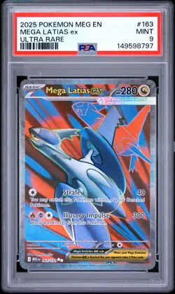 2025 POKEMON MEG EN-MEGA EVOLUTION ULTRA RARE #163 MEGA LATIAS EX PSA 9 - Image 1