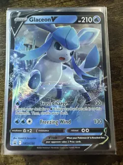 Glaceon V SWSH196 Black Star Promo, SWSH: Sword & Shield, Full Art, Pokemon TCG, - Image 1