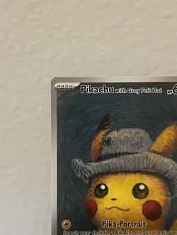Pikachu with Grey Felt Hat - Van Gogh Promo SVP 085 Pokemon - Image 2