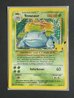 Pokemon TCG - Venusaur 15/102 Celebrations Classic Collection Holo LP READ - Image 1