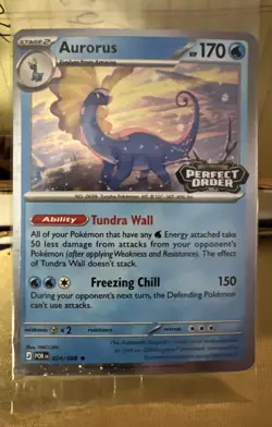 Aurorus 024/088 - Cosmo Holo - Pokemon Perfect Order Stamped Promo SEALED - Image 1