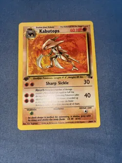 Pokemon TCG Kabutops 24/62 First Edition Fossil Rare NM - Image 1