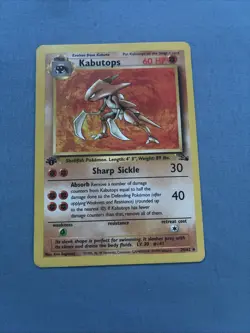 Pokemon TCG Kabutops 24/62 First Edition Fossil Rare NM - Image 2