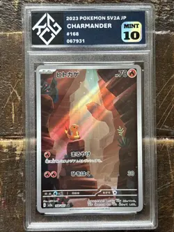 2023 CHARMANDER Pokemon Japanese SV2A #168 King Card Grading 10 - Image 1