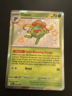 Gloom 093/091 Holo Shiny Rare SV Paldean Fates Pokemon Tcg NM - Image 1