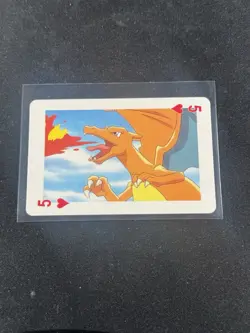 Charizard 1999 Pocket Monster Pokemon Vintage Poker Card Holo Back - Image 1
