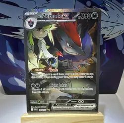 Pokemon N's Zoroark ex 185/159 SV09 Journey Together Full Art Holo 280HP - Image 1