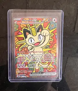 Pokemon TCG Meowth ex Secret Rare Holo Perfect Order 121/088 - Image 1