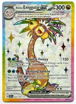 Alolan Exeggutor ex 225/191 - Pokemon TCG - Surging Sparks Ultra Rare Holo - Image 1