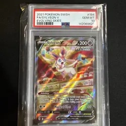 2021 Pokemon SWSH Evolving Skies Sylveon V #184/203 PSA 10 GEM MINT - Image 1