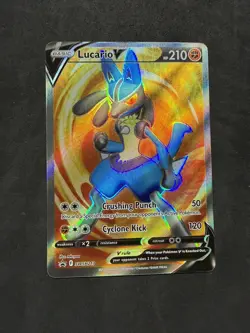Pokemon Lucario V Full Art SWSH213 Black Star Promo - Image 1