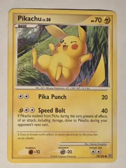 Pikachu 70/100 Pokemon Stormfront Unlimited Non Holo 2008 - Image 1