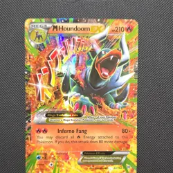 Pokemon TCG M Houndoom EX 22/162 Breakthrough Ultra Rare Holo Eng 210 HP - Image 1