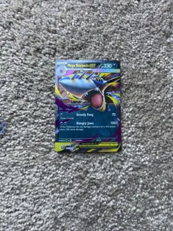 Pokemon TCG Mega Sharpedo Ex #061/094 Double Rare Phantasmal Flames Near Mint - Image 1