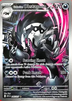Pokemon TCG Galarian Obstagoon Astral Radiance 245/217 Secret Rare Holo EN - Image 1