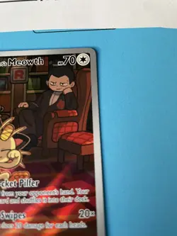 Team Rockets Meowth 203/182 Illustration Rare Destined Rivals DRI Pokemon TCG NM - Image 3