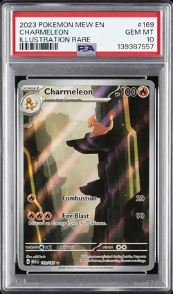 2023 POKEMON MEW EN-151 ILLUSTRATION RARE #169 CHARMELEON PSA 10 - Image 1