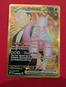 Pokemon Team Rocket’s Mewtwo ex - Gold 240/182 - SV Destined Rivals - Image 2