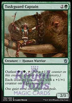 Tuskguard Captain 1x FOIL MTG KTK Khans of Tarkir Uncommon MINT green - Image 1