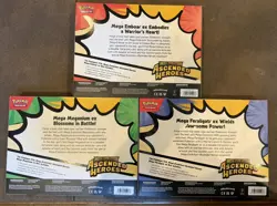 3 Pokemon TCG Ascended Heroes Mega ex Box Bundle Feraligatr Emboar Meganium New - Image 2