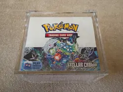 Minty Factory Sealed Pokemon Stellar Crown Booster Box With Acrylic Case - Image 1