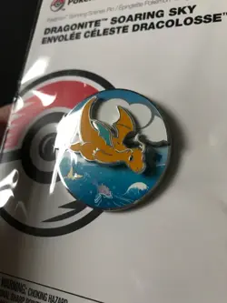 Dragonite Soaring Sky Spinning Pin Scenes Pokemon Centre Badge Metal 2022 NEW - Image 3