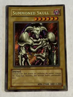 2002 Yu-Gi-Oh! Summoned Skull LIMITED EDITION BPT-002 Secret Rare - Image 4