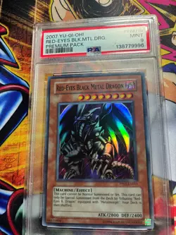 PSA 9 Yu-Gi-Oh PP01-EN015 Red-Eyes Black Metal Dragon Promo Super Rare - Image 2