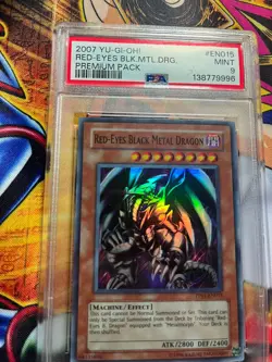 PSA 9 Yu-Gi-Oh PP01-EN015 Red-Eyes Black Metal Dragon Promo Super Rare - Image 3