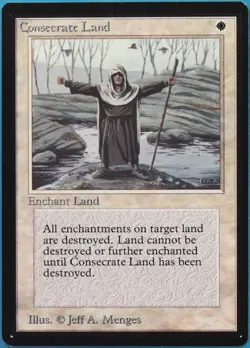 Consecrate Land Beta NM White Uncommon MAGIC MTG CARD (ID# 518973) ABUGames - Image 1