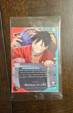 One Piece TCG English Ichiban Kuji Monkey D. Luffy Promo Card OP13-001 SEALED - Image 1