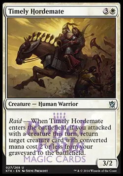 Timely Hordemate 2x FOIL MTG KTK Khans of Tarkir Uncommon MINT white - Image 1