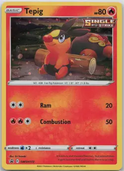 Tepig Holo Promo SWSH: Sword & Shield Promo Cards SWSH172 LP - Image 1
