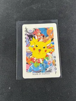 Pikachu 1999 Pocket Monster Pokemon Vintage Poker Card Holo Back Nintendo - Image 1