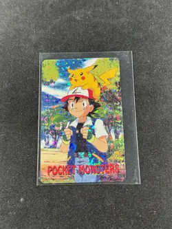 Pikachu 1999 Pocket Monster Pokemon Vintage Poker Card Holo Back Nintendo - Image 2