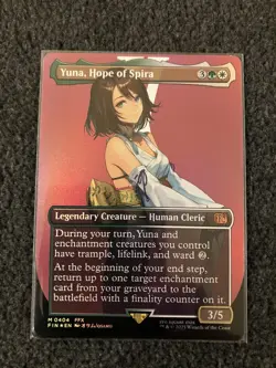 Magic The Gathering MTG - Yuna, Hope of Spira (Borderless) Foil - FIN - Image 1