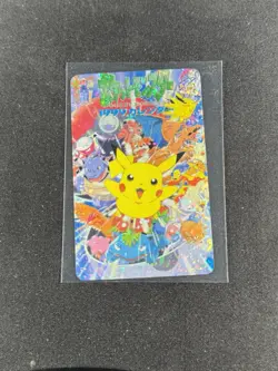 Misty & Horsea - 1999 Pocket Monster Pokemon Vintage Poker Card Holo Back - Image 2