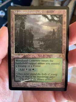 MTG Woodland Cemetery (Foil Retro Frame) [Dominaria Remastered, Near Mint] - Image 1