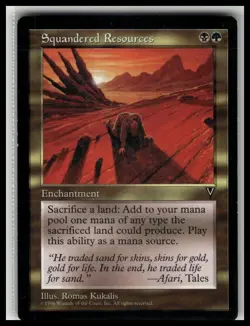 MTG Visions Squandered Resources Rare - Image 1