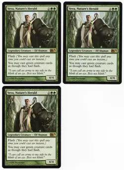 Yeva, Nature's Herald x3 3x M13 Core Set 2013 Legendary Creature MTG SP - NM AZ2 - Image 1
