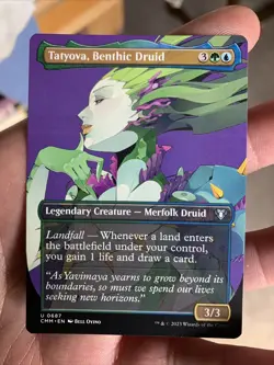 MTG Tatyova, Benthic Druid Alt Borderless Art Near Mint Commander Masters - Image 1