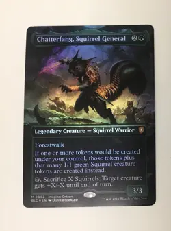 Chatterfang, Squirrel General (Borderless) Commander: Bloomburrow Foil - Image 1