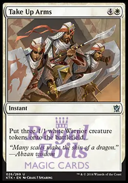 Take Up Arms 4x FOIL MTG KTK Khans of Tarkir Uncommon MINT white - Image 1