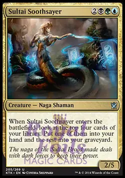 Sultai Soothsayer 2x FOIL MTG KTK Khans of Tarkir Uncommon MINT black green blue - Image 1