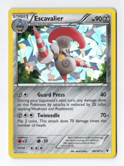 Escavalier 80/101 Holo Foil Rare Cracked Ice Noble Victories Pokemon Card TCG MP - Image 1