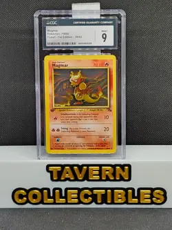 Magmar Pokemon (1999) Fossil - 1st Edition - 39/62 CGC 9 MINT - Image 1